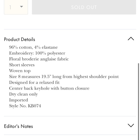 Kate Spade Floral Embroidered Cutwork Top, 8 - Picture 12 of 14